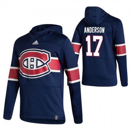 Montreal Canadiens Josh Anderson 17 2020-21 Reverse Retro Sawyer Hooded Sweatshirt - Herr
